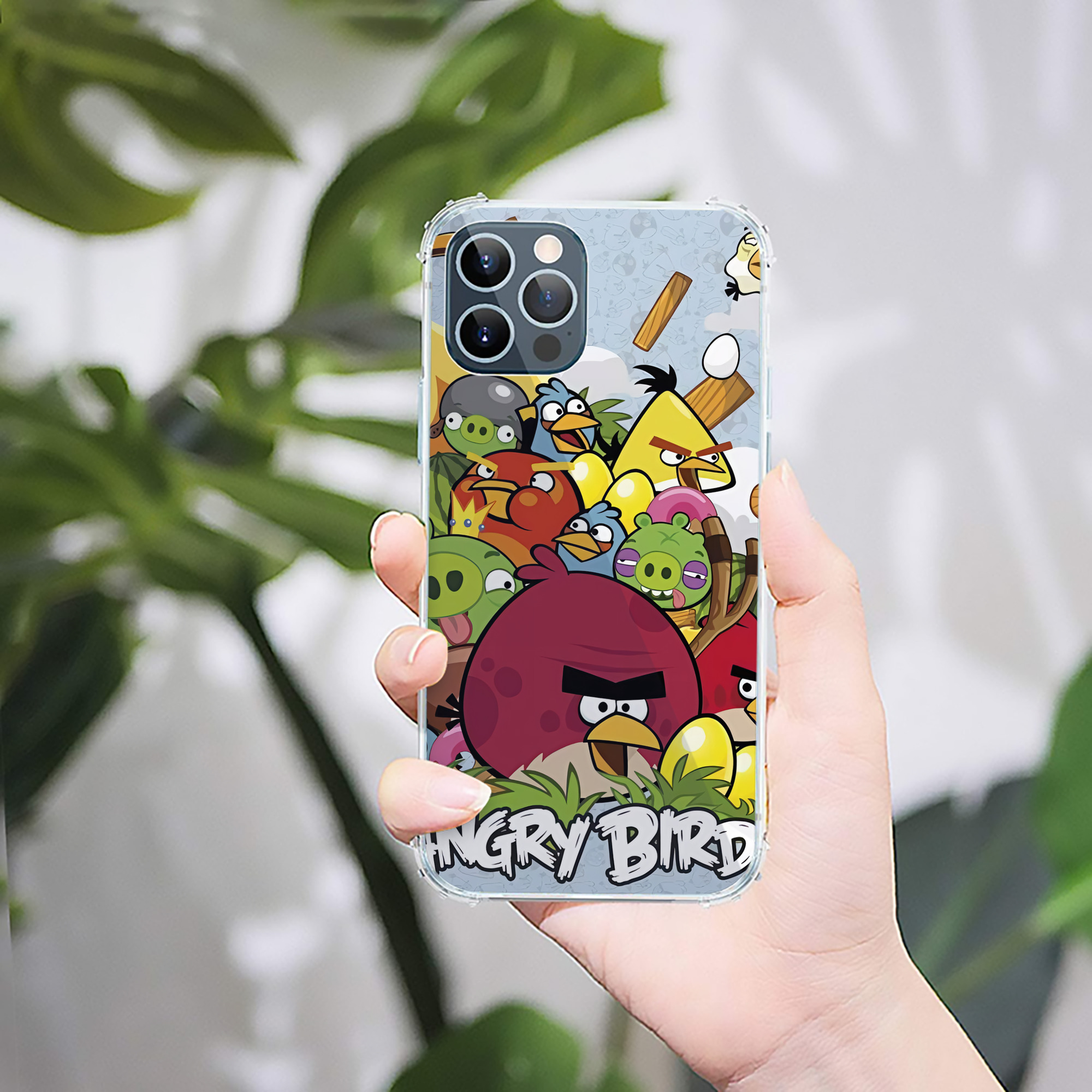 （画像用） Angry Birds アングリーバード 【iPhone 12シリーズ対応】透明スマホケース（クリアソフトケース）